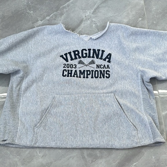 Distressed University of Virginia 2003 NCAA Lacrosse Champions Sweatshirt - Picture 2 of 16